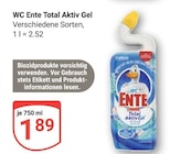 Total Aktiv Gel im Angebot bei GLOBUS in Wetzlar Total Aktiv Gel Angebote von WC Ente bei GLOBUS Wetzlar für 1,89 €