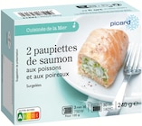 2 paupiettes de saumon aux poissons et aux poireaux - PICARD dans le catalogue Picard