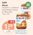 Menü von HiPP im aktuellen V-Markt Prospekt für 1,29 €