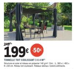 Tonnelle toit coulissant 3 x 4 m en promo chez E.Leclerc Tonnelle toit coulissant 3 x 4 m dans le catalogue E.Leclerc