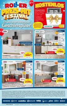 Küchenmöbel im aktuellen ROLLER Prospekt (Mönchengladbach) Küchenmöbel im ROLLER Prospekt "PREIS-HIT FESTIVAL" mit 24 Seiten (Mönchengladbach)