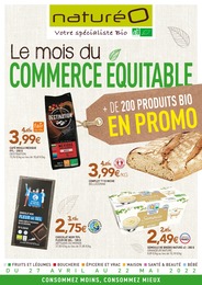 Catalogue NaturéO à Tremblay-en-France, avec 18 pages Prospectus NaturéO à Tremblay-en-France, "Le mois du commerce équitable", 18 pages, 27/04/2022 - 22/05/2022