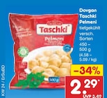 Taschki Pelmeni von Dovgan für 2,29 € bei Netto Marken-Discount im Angebot Taschki Pelmeni von Dovgan im aktuellen Netto Marken-Discount Prospekt
