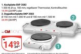 Aktuelle Kochfeld Angebote bei GLOBUS in Duisburg Aktuelles Kochplatte EKP 3582 Angebot bei GLOBUS in Duisburg ab 14,99 €