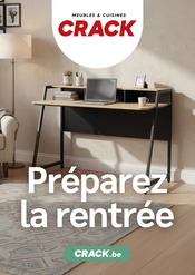 Catalogue Meubles & Décoration Crack en cours à Calais et alentours, "Préparez la rentrée", 47 pages, 07/08/2026 - 31/08/2026