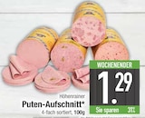Puten-Aufschnitt im EDEKA Prospekt Puten-Aufschnitt von Höhenrainer im aktuellen EDEKA Prospekt für 1,29 €