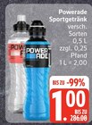 Sportgetränk von Powerade für 1,00 € bei EDEKA im Angebot Sportgetränk von Powerade im aktuellen EDEKA Prospekt