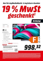 Fernseher im MediaMarkt Saturn Prospekt Fernseher im MediaMarkt Saturn Prospekt 19 % MwSt geschenkt auf S. 9