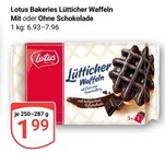Lütticher Waffeln mit Schokolade Angebote von Lotus Bakeries bei GLOBUS Wiesbaden für 1,99 €