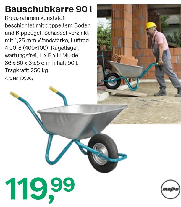 BayWa Sonthofen - Bauschubkarre Bauschubkarre Angebot bei BayWa Sonthofen im Prospekt Den Garten im Herbst aktiv gestalten!