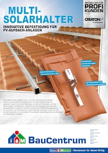i&M BauCentrum Prospekt Multisolarhalter – innovative Befestigung mit 2 Seiten