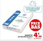 Promo Ramette de 500 feuilles à 4,99 € dans le catalogue Super U à Bourg-Saint-Maurice
