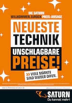 Saturn Prospekt für Leinfelden-Echterdingen mit 1 Seiten Saturn Prospekt für Leinfelden-Echterdingen: "NEUESTE TECHNIK, UNSCHLAGBARE PREISE!", 1 Seiten, 08.03.2021 - 28.03.2021