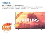 32" LED Smart TV 32PHS6000/12 von Philips im aktuellen V-Markt Prospekt für 179,00 €