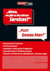 Aktueller MediaMarkt Saturn Prospekt mit Fernseher, ""Alexa, wo gibt es die tollsten Services?“", Seite 1