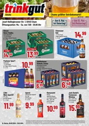 Aktueller Trinkgut Getränkemärkte Prospekt für Roding: Chams größter Getränkemarkt! mit 4} Seiten, 06.05.2024 - 11.05.2024