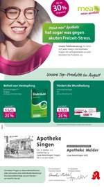 Aktueller mea - meine apotheke Apotheken Prospekt in Pfinztal und Umgebung, "Unsere August-Angebote" mit 4 Seiten, 01.08.2025 - 31.08.2025