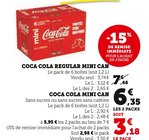 Coca Cola Regular Mini Can - Coca Cola en promo chez Super U Calais à 6,35 €
