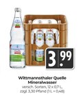 Mineralwasser Angebote von Wittmannsthaler Quelle bei Hieber Freiburg für 3,99 €