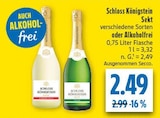 Sekt Alkoholfrei im Angebot bei diska in Chemnitz Sekt Alkoholfrei Angebote von Schloss Königstein bei diska Chemnitz für 2,49 €
