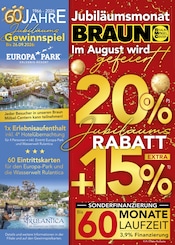 BRAUN Möbel-Center Möbel & Einrichtung Prospekt der aktuellen Woche mit 4 Seiten, gültig von 08.08.2026 bis 22.08.2026, in Ottenhöfen und Umgebung Aktueller BRAUN Möbel-Center Möbel & Einrichtung Prospekt in Ottenhöfen und Umgebung, "Im August wird gefeiert!" mit 4 Seiten, 08.08.2026 - 22.08.2026