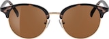 Sonnenbrille Erwachsene braun gemustertes Gestell, braun getönte runde Gläser, Havana Optik von SUNDANCE im aktuellen dm-drogerie markt Prospekt