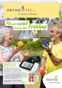 Aktueller Sanitätshaus OrthoTec GmbH Bergisch Gladbach Prospekt "Fit und mobil durch den Frühling" mit 6 Seiten