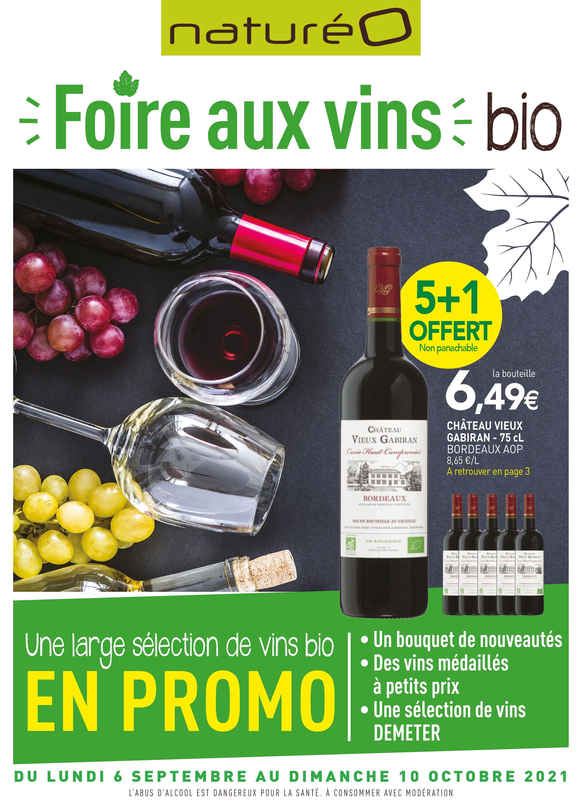 Catalogue NaturéO à Boulogne-Billancourt, avec 20 pages Prospectus NaturéO à Boulogne-Billancourt, "Foire aux vins bio", 20 pages, 06/09/2021 - 26/09/2021