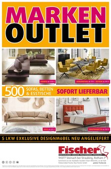 Couch im Polstermöbel Fischer Prospekt "MARKEN OUTLET" mit 1 Seiten (Regensburg)