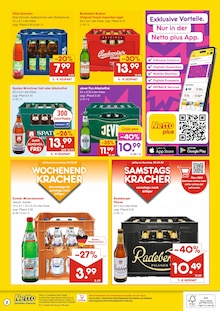 Bier im Netto Marken-Discount Prospekt "DER ORT, AN DEM DU IMMER AUSGEZEICHNETE PREISE FINDEST." mit 2 Seiten (Langenhagen)