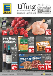 EDEKA Prospekt der Woche "Aktuelle Angebote" Seite 1, 17.08.2026 bis 22.08.2026 für Gronau Aktueller EDEKA Prospekt "Aktuelle Angebote" Seite 1 von 26 Seiten für Gronau