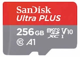 Ultra® PLUS microSDXC™ 256 GB UHS-I-Speicherkarte von SanDisk im aktuellen MediaMarkt Saturn Prospekt für 19,00 €