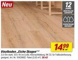 Vinylboden Eiche Skagen Angebote bei toom Baumarkt Kerpen für 14,99 €