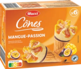 6 cônes glacés mangue-passion - MUCCI - Aldi 6 cônes glacés mangue-passion - MUCCI à 2,29 € dans le catalogue Aldi