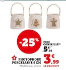 Photophore porcelaine 8 cm dans le catalogue Super U