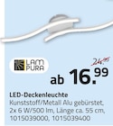 LED-Deckenleuchte von Lampura im aktuellen ROLLER Prospekt für 16,99 €