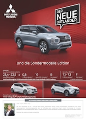 Aktueller Mitsubishi Werkstatt & Auto Prospekt in Nürnberg und Umgebung, "Mitsubishi Angebote" mit 8 Seiten, 22.03.2025 - 19.04.2025