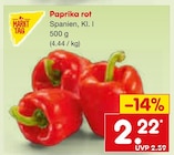Aktuelle Paprika Angebote bei Netto Marken-Discount in Moers Aktuelles Paprika rot Angebot bei Netto Marken-Discount in Moers ab 2,22 €