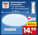 LED Deckenleuchte mit Sterneffekt von star im aktuellen Netto Marken-Discount Prospekt für 14,99 €