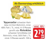 EDEKA Grenzach-Wyhlen - Appenzeller Angebot im Prospekt Appenzeller bei EDEKA im Grenzach-Wyhlen Prospekt für 2,79 €