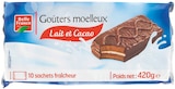 Goûters moelleux Lait et Cacao - BELLE FRANCE - Colruyt à Strasbourg Goûters moelleux Lait et Cacao - BELLE FRANCE en promo chez Colruyt Strasbourg à 2,59 €
