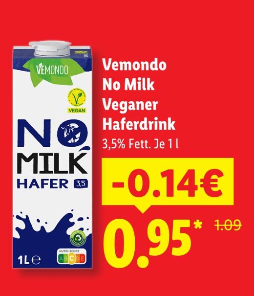 No Milk Veganer Haferdrink