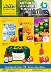 Getränke im Netto Marken-Discount Prospekt in Hürth Aktueller Netto Marken-Discount Prospekt mit Getränke, "DER ORT, AN DEM DU IMMER AUSGEZEICHNETE PREISE FINDEST.", Seite 1
