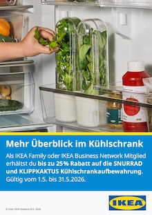 Aktueller IKEA Prospekt (Sehnde, 1 Seite zum blättern IKEA Prospekt Mehr Überblick im Kühlschrank mit 1 Seite