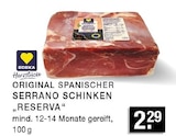Original Spanischer Serrano Schinken 'Reserva' Angebote von EDEKA bei E center Düsseldorf für 2,29 €