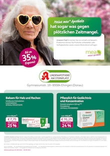 Aktueller mea - meine apotheke Prospekt "Unsere September-Angebote" Seite 1 von 4 Seiten für Ehingen