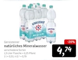 natürliches Mineralwasser von Gerolsteiner im aktuellen Konsum Prospekt für 4,74 €