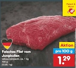 Falsches Filet vom Jungbullen im Angebot bei Netto Marken-Discount in Bremerhaven Falsches Filet vom Jungbullen Angebote bei Netto Marken-Discount Bremerhaven für 1,29 €