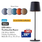 LED-Akku-Tischleuchte Kaami von Brilliant im aktuellen ALDI SÜD Prospekt