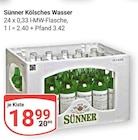 Kölsches Wasser im Angebot bei GLOBUS in Brühl Kölsches Wasser Angebote von Sünner bei GLOBUS Brühl für 18,99 €